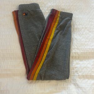 Kids striped Aviator Nation sweatpants